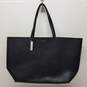 Victoria Secret Tote Bag Black Faux Leather Overnight Travel Large image number 1