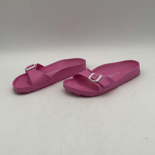Womens Madrid Pink Buckle Strap Open Toe Slip-On Slide Sandals Size 6 image number 3