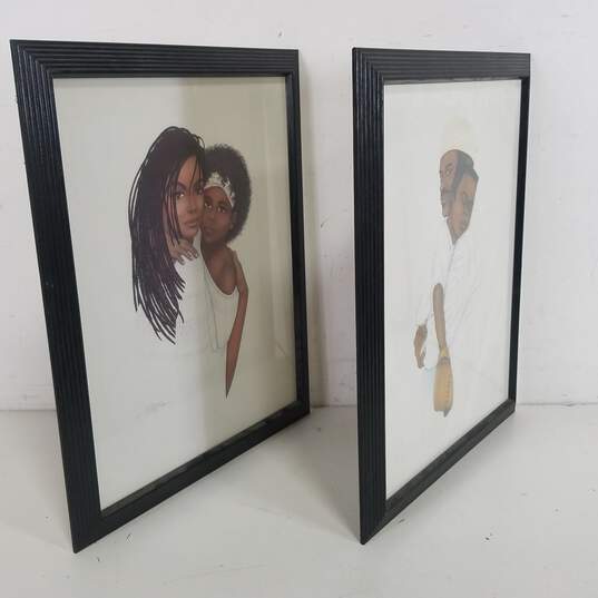 Dexter Griffin - Set of 2 - African American Family Portraits - MOTHER LOVE FATHER LOVE - Prints image number 2