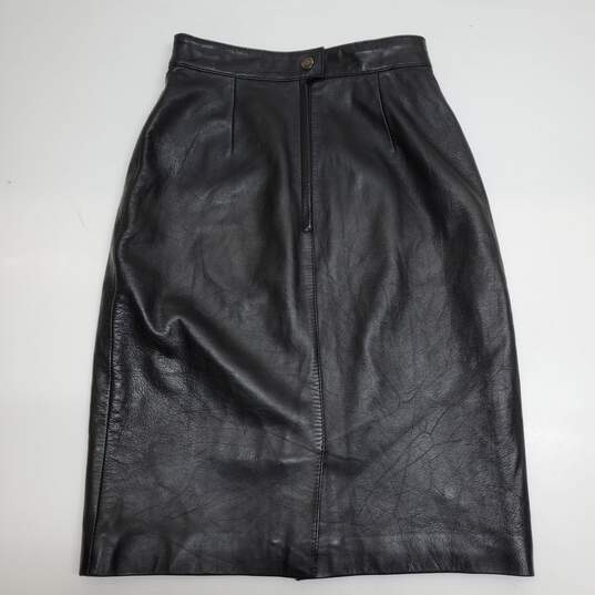 Vintage Renardo Silver Fox Class Sweden/USA/Italy Medium Black High Waist Skirt image number 1