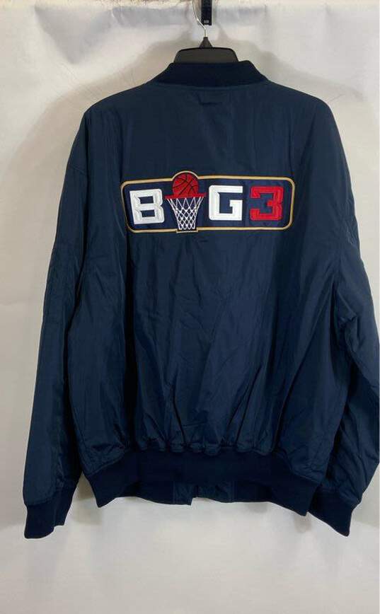 Red Face Blue Big 3 College Basketball Bomber Jacket - Size XXL image number 2