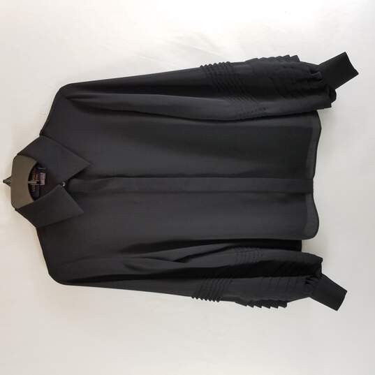 Louis Vuitton Women Black Long Sleeve Chiffon Blouse 32 NWT image number 1