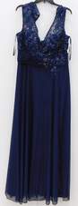 Cachet Navy Blue Sleeveless Dress Women's Size 16 image number 1