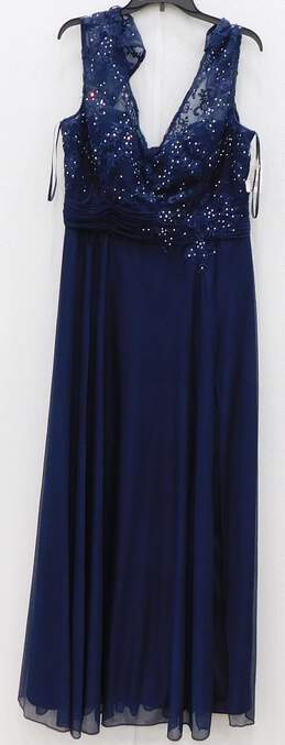 Cachet Navy Blue Sleeveless Dress Women's Size 16