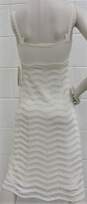 Valentino White Knit Scalloped Lace Spaghetti Strap Sheath Dress Sz S W/COA image number 5