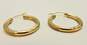 10K Yellow Gold Etched Hoop Earrings 1.7g image number 2