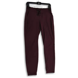 Womens Purple Elastic Waist Drawstring Slash Pocket Sweatpants Size 4T