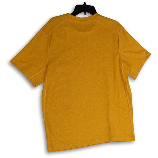 NWT Mens Yellow Dri-Fit Crew Neck Short Sleeve Pullover T-Shirt Size L image number 3