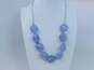 (G) KJL Kenneth Jay Lane Silvertone Purple Faceted Plastic Beaded Necklace image number 1