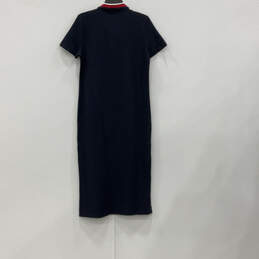 NWT Womens Blue Short Sleeve Quarter Zip Collared T-Shirt Dress Size Small alternative image