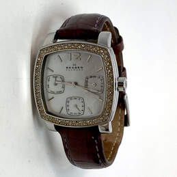Designer Skagen 558SSLV4 Brown Multi-Dial Gemstones Stainless Steel Watch