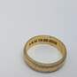 14k Gold 5mm Embossed & Engraved Two Tone Band Sz 6 Ring 3.4g image number 5
