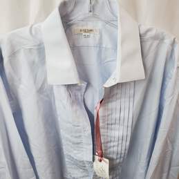Luly Yang Couture  Blue Men's  Dress Shirt Button Up Size 17 1/2 - 36  NWT alternative image