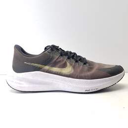 Nike Winflo 8 Black Metallic Gold Athletic Shoes Men's Size 9.5