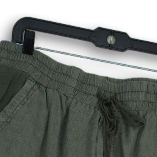 NWT Womens Gray Elastic Waist Pockets Drawstring Athletic Shorts Size XL image number 3