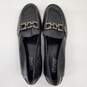 Franco Sarto Women's Black Leather Loafers with Chain Detail US Size 10M image number 4