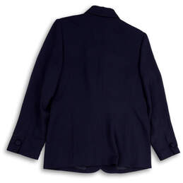 Womens Blue Shawl Collar Double Breasted Three Button Blazer Size 10 alternative image