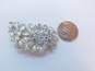 Vintage Icy Clear Rhinestone Necklace Dangle Earrings Bracelet & Brooch 43.5g image number 6