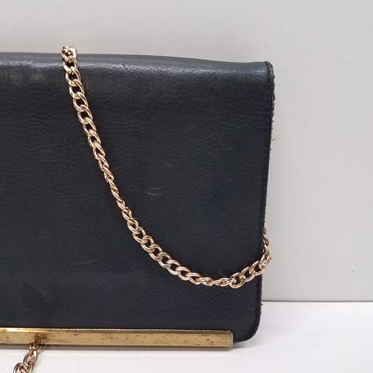 Madewell Leather Clutch Crossbody Black image number 8