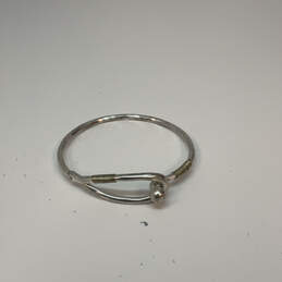 Designer Lucky Brand Silver-Tone Wrapped Hinged Classic Cuff Bracelet