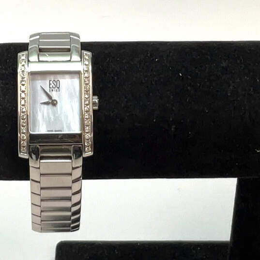 Designer ESQ Swiss E5093 Stainless Steel Rectangle Dial Analog Wristwatch image number 1