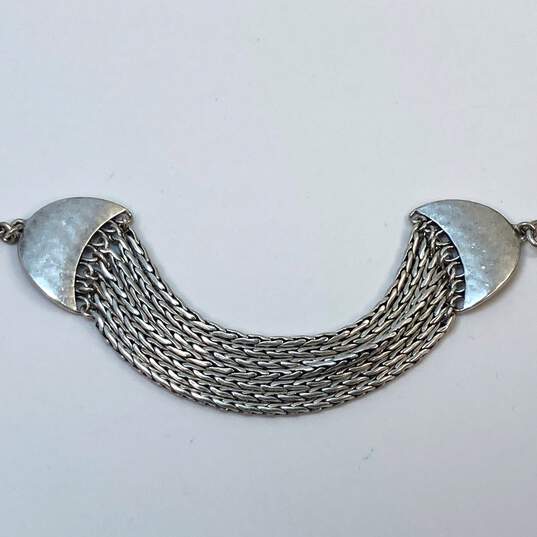 Designer Lucky Brand Silver-Tone Spring Ring Clasp Chain Bracelet image number 2