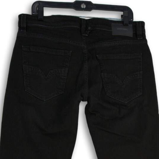 NWT Mens Black Denim Stretch Dark Wash Pockets Straight Leg Jeans Size 33W 32L image number 4