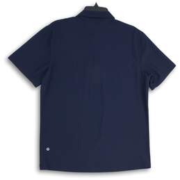 Womens Navy Blue Short Sleeve Spread Collar Golf Polo Shirt Size Large alternative image