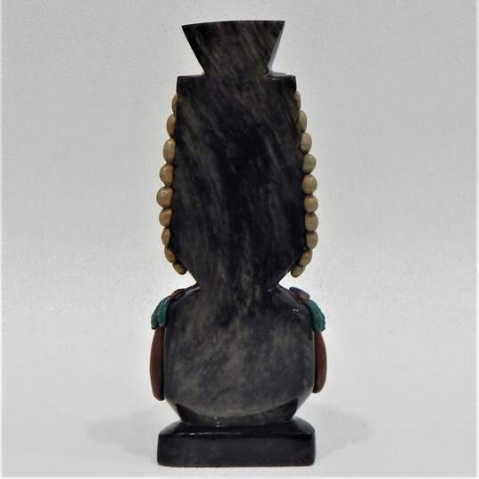Mayan Aztec Eagle Warrior Figurine Obsidian Black Onyx image number 3
