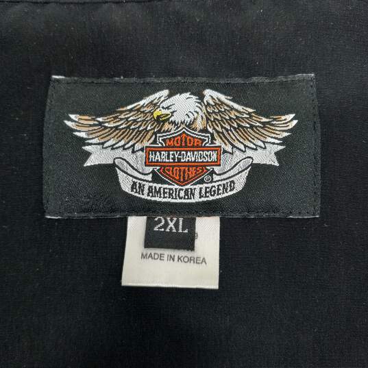 Harley Davidson Size 2XL Black Button Up Shirt image number 4