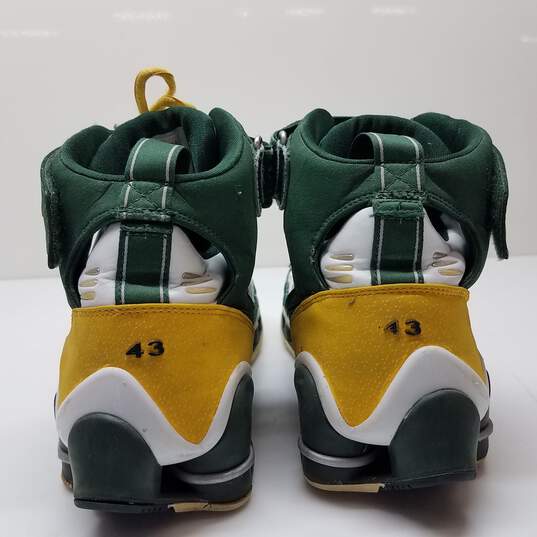 Nike Shox Vashon 43 Men's Sneakers White/Green/Yellow Size 13 image number 4