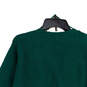 Womens Green Tight-Knit Long Sleeve Surplice Neck Wrap Sweater Size M image number 4