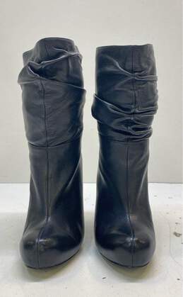Aldo Leather Buckle Slip On Heel Boots Black 6 alternative image