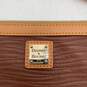 Dooney & Bourke Womens Brown Leather Inner Pocket Wristlet Wallet Clutch Purse image number 2
