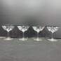4pc. Set of Vintage Silver/Iridescent Rim Champagne Glasses image number 1