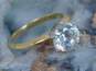Elegant 14K Yellow Gold CZ Solitaire Engagement Ring 3.1g image number 2
