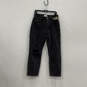 NWT Womens Black High Rise Distressed Pockets Straight Leg Jeans Size 29/8 image number 1