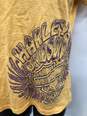 SZ S Women's Yellow Short Sleeve Casual Top image number 2