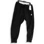 NWT Mens Black Flat Front Elastic Waist Drawstring Jogger Pants Size XL image number 1