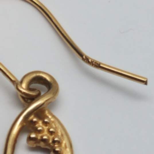 10k Gold Black Hills Gold Dangle Earrings 2.4g image number 8