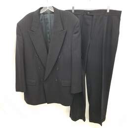 Christian Dior Monsieur Black Wool Double Breasted Men's Tailored Suit