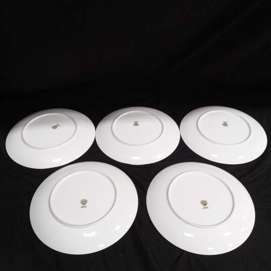 Set of 5 Noritake China Melrose Dinner Plates image number 3