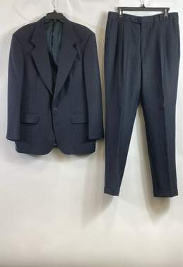 Oscar De La Renta Men Navy Blue 2PC Suit 41R