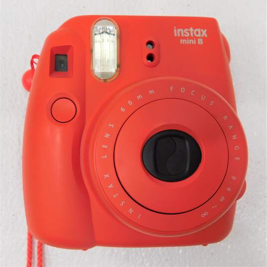 Fujifilm Instax Mini 8 Red  Instant Film Camera w/Red Carry Case image number 2