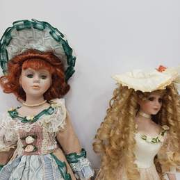 4pc. Bundle of Assorted Collectible Porcelain Dolls alternative image