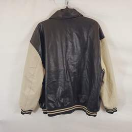 Top Shop Women B&W Faux Leather Bomber Jacket 12 NWT alternative image