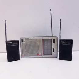 Lot of 3 Vintage Sony Portable FM/AM Radios