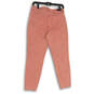 Womens Pink Light Wash Stretch Pockets Tapered Leg Ankle Jeans Size 8 image number 2