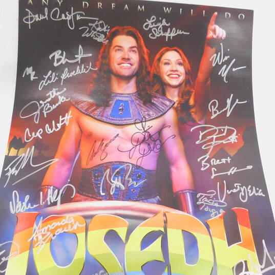 Joseph and the Amazing Technicolor Dreamcoat Cast Signed Poster 2014 through 15 N American Tour image number 1
