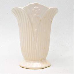 Vintage Roseville Pottery White Art Deco Flower Vase Home Decor